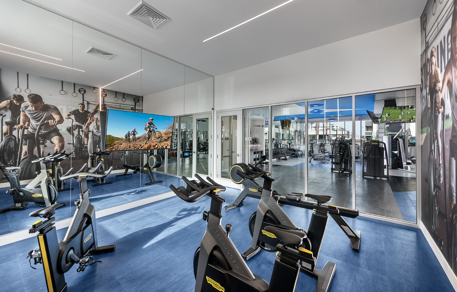 Spin Yoga Room with Virtual Trainer