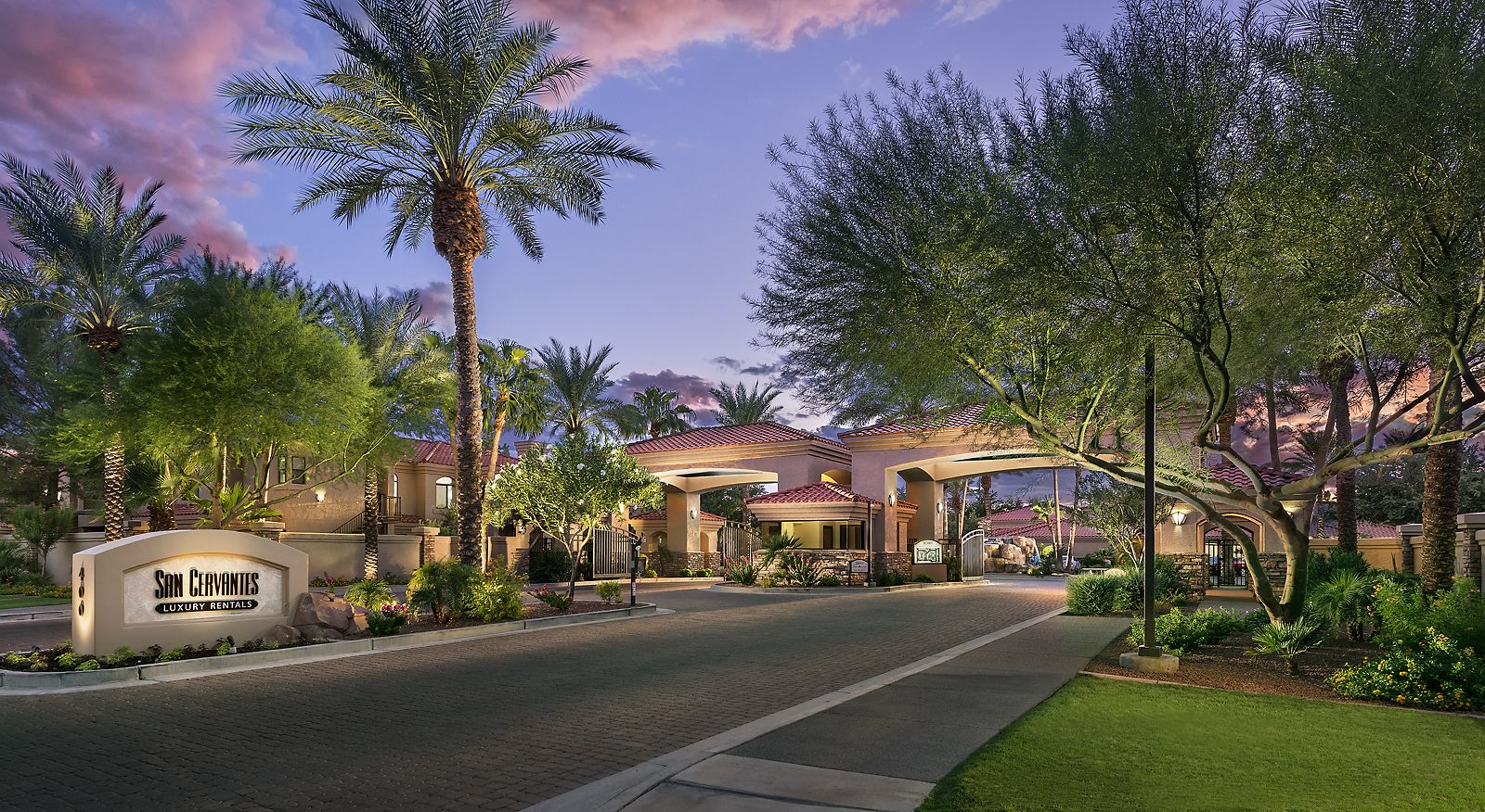 Secure Entrance at Dusk