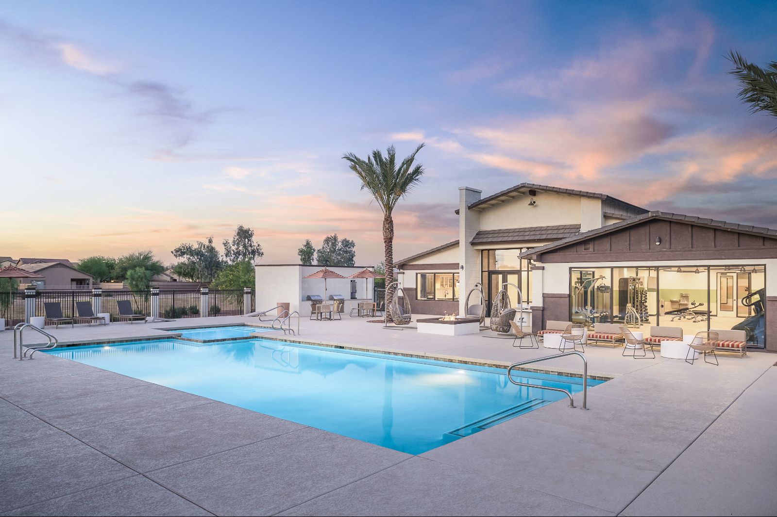 Swimming Pool at Dusk