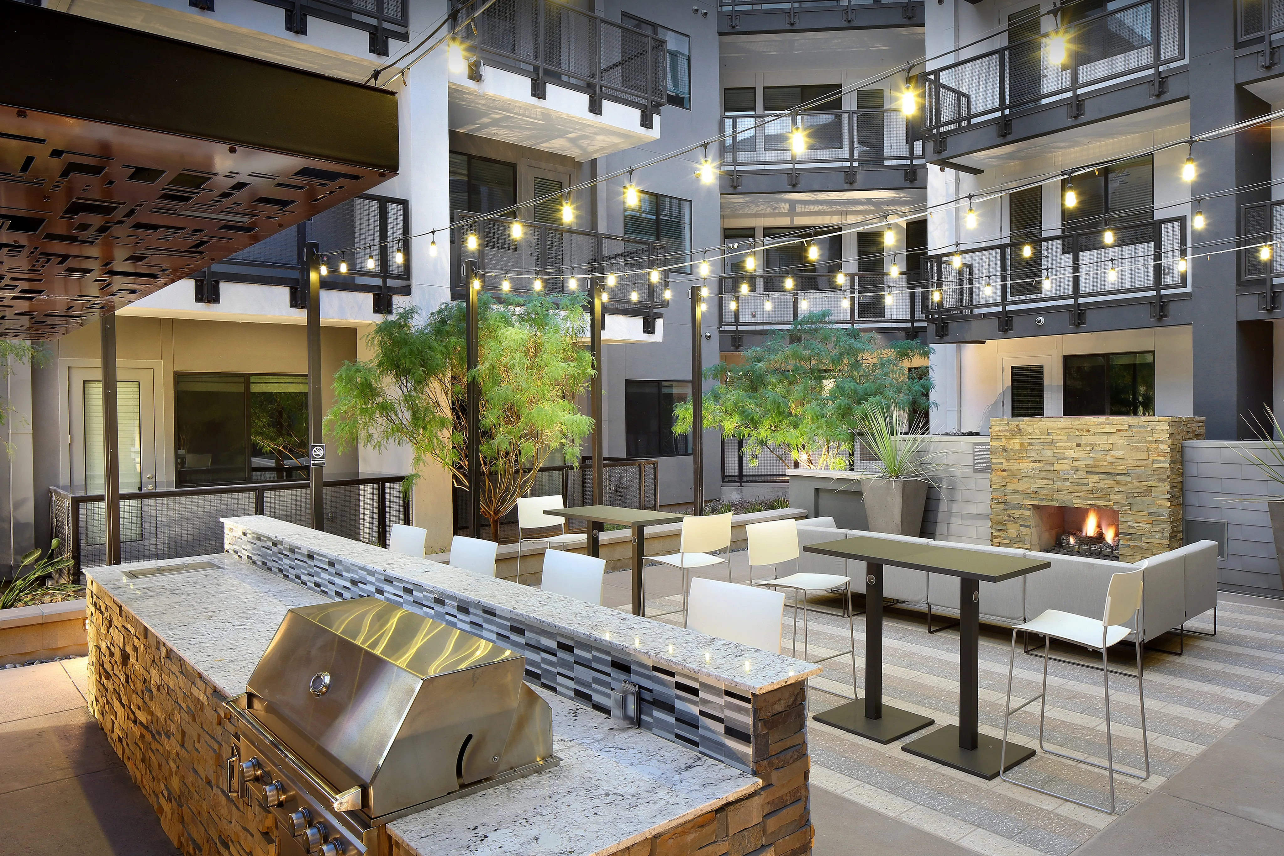 Evening Courtyard Ambiance