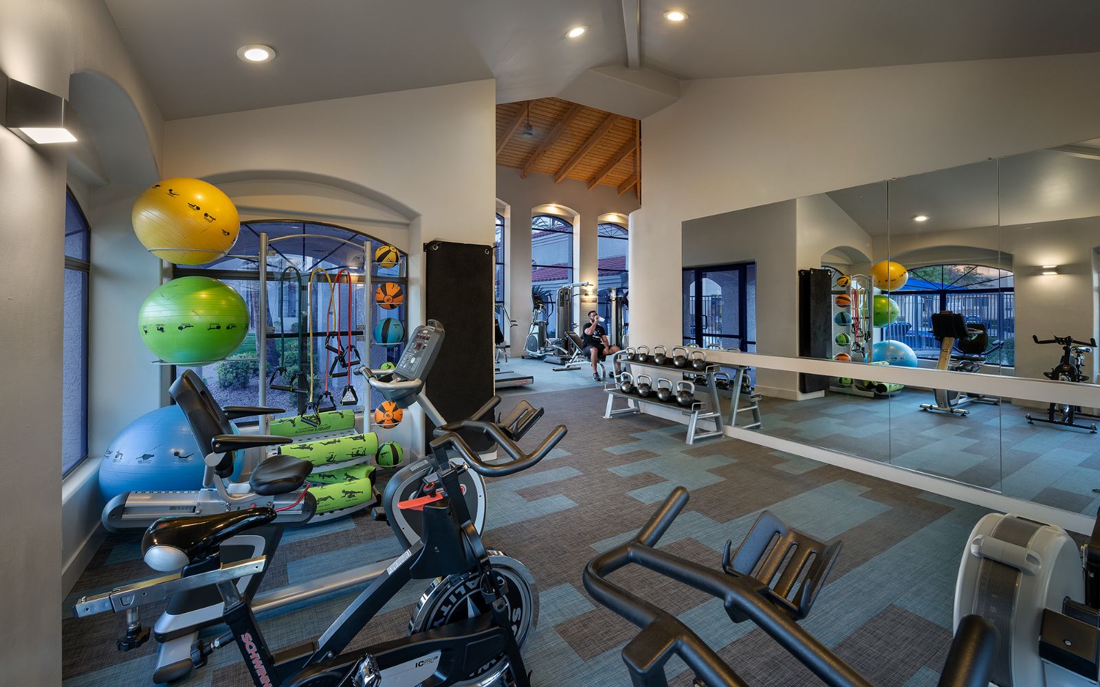 Stationary Bikes, Free Weights in Fitness Center